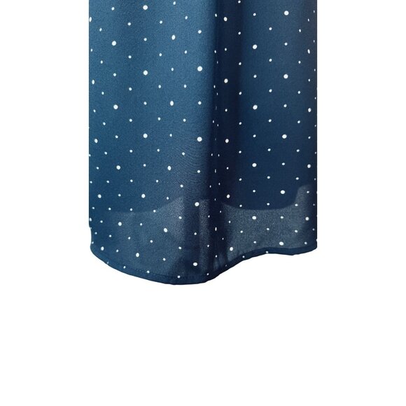 2/$30 Banana Republic Small Classic Fit Navy Sleeveless Button-Up Blouse Polyest - Picture 15 of 16